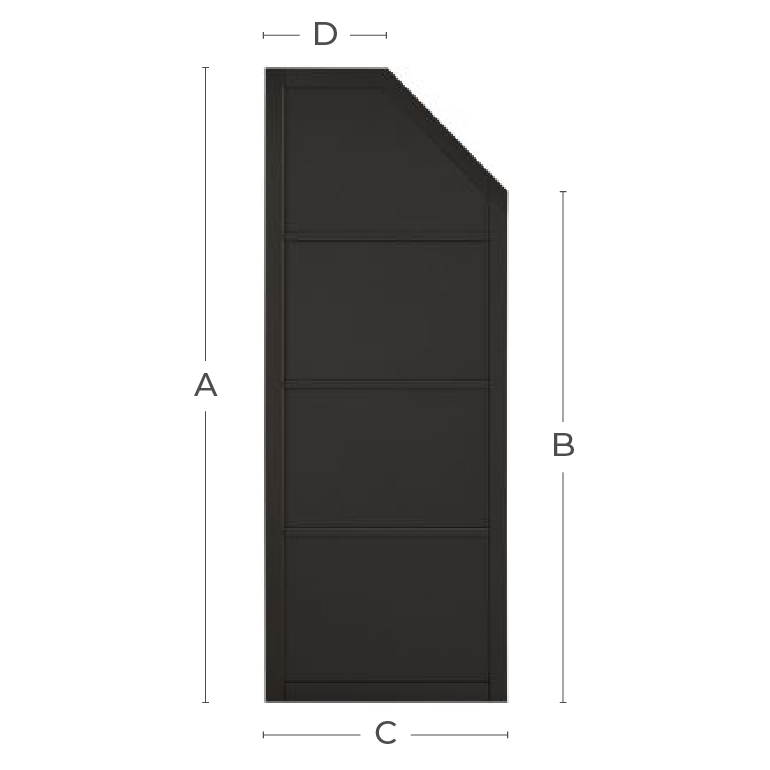 Black Primed Soyo Straight/Angled Custom Door - MB