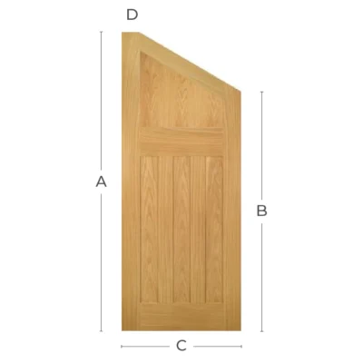 Oak 1930's Shaker Straight/Angled Custom Door - MB