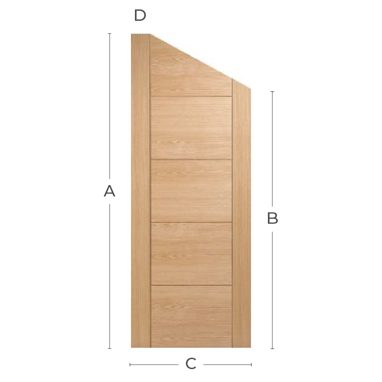 Oak 4 Vanc Straight/Angled Custom Door - MB