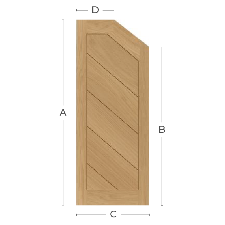 Oak 4 Tori Straight/Angled Custom Door - MB