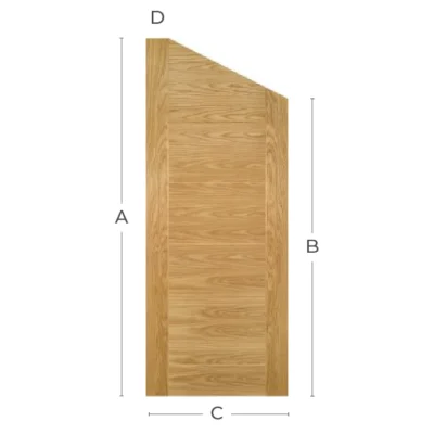 Oak 4 Sevi Straight/Angled Custom Door - MB
