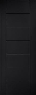 Black Laminate Pre-Finished Linear 7 Panel FD30 44mm - LPD