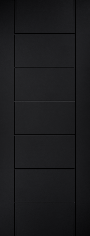 Internal Black Laminate Pre-Finished Linear 7 Panel Semi Solid Core Door
