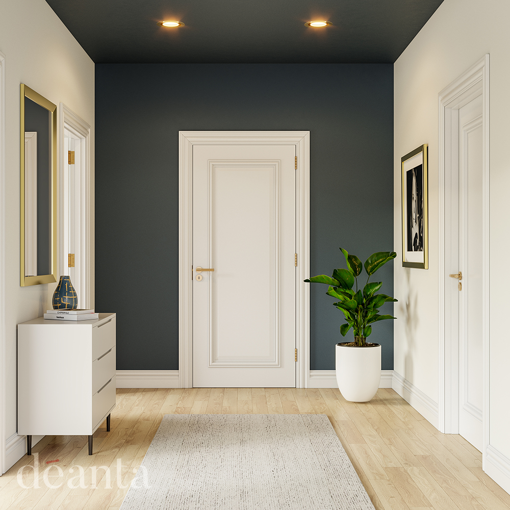 Internal White Primed Cambridge Solid Core Door - Image 2