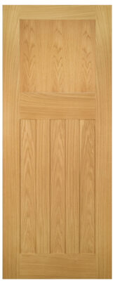 Internal Oak Cambridge 1930s Style FD30 44mm Un-Finished Fire Door