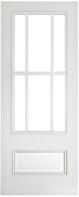 Internal White Primed Canterbury (CLEAR BEVELLED GLASS) Solid Core Door