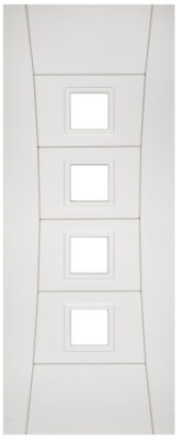Internal White Primed Solid Core Pamplona (CLEAR GLASS) Door