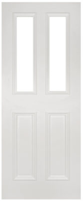 Internal White Primed Rochester (CLEAR GLASS) Smooth Finish Door