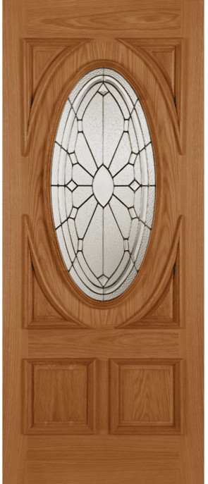 External Oak Sovereign Triple Glazed (DECORATIVE GLASS) Un-Finished Door