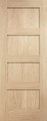 Internal Oak Shaker Un-Finished 4P Door