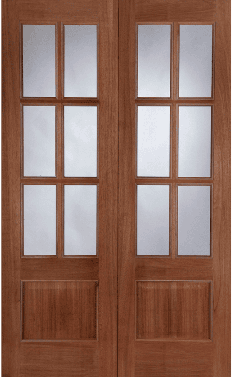External Hampstead (UN-GLAZED) Un-Finished (NO GLASS) Hardwood Hampstead Rebated Door Pair