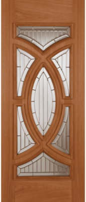 External Oak (DECORATIVE GLASS) Un-Finished Majestic RMS1 Door