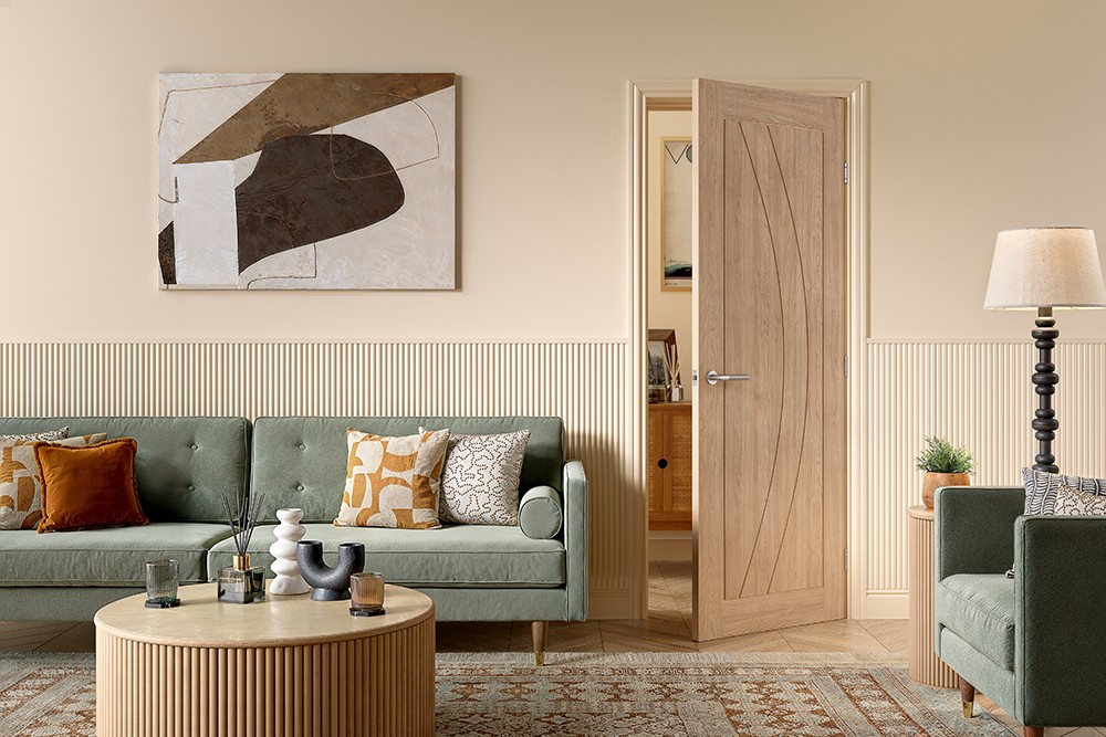 Internal Oak Girona Un-Finished Door - Image 2