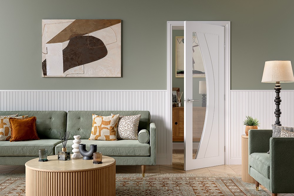 Internal White Primed Girona (CLEAR GLASS) Door - Image 2