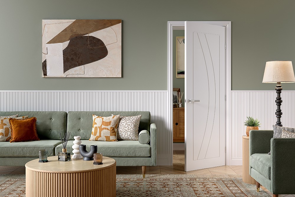 Internal White Primed Girona Solid Core Door - Image 2