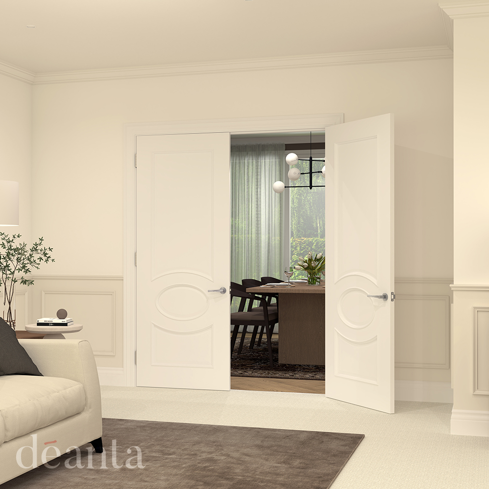 Internal White Primed Solid Core Clarendon Internal Door - Image 2