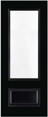 Internal Black Sandringham (CLEAR GLASS) Pre-Finished FD30 44mm Fire Door