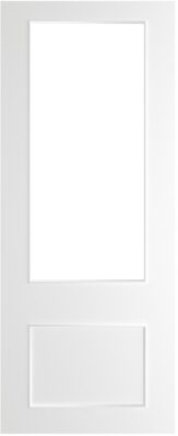 Internal White Primed Sandringham (CLEAR GLASS) FD30 44mm Fire Door