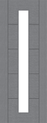 Internal 5P Grey Laminate Ladder (CLEAR GLASS) Door