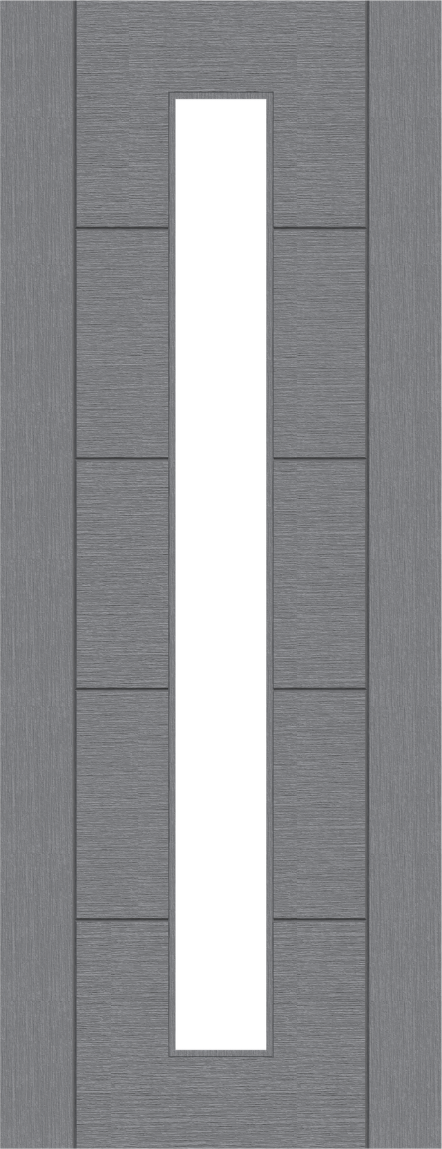 Internal 5P Grey Laminate Ladder (CLEAR GLASS) Door