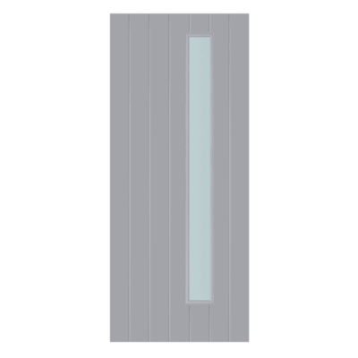 External Thermawood Grey Primed (OBSCURE GLASS) Surrey Door