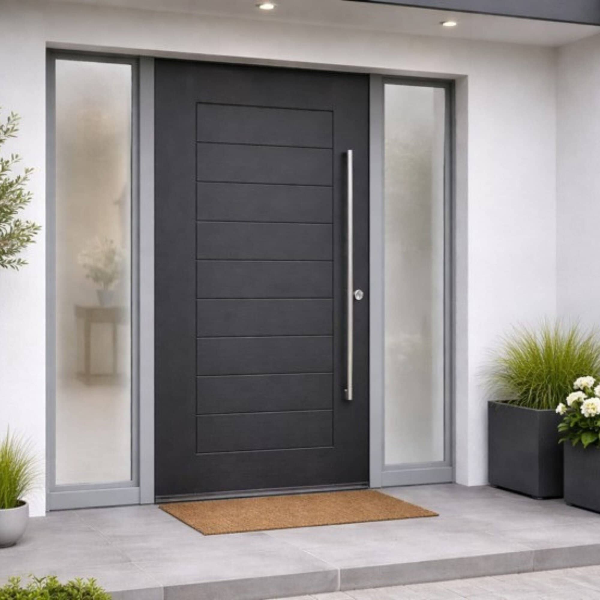 External Thermawood Grey Primed Berkshire Door - Image 2