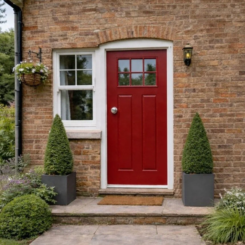 External Thermawood Grey Primed (CLEAR GLASS) Dorset Door - Image 3
