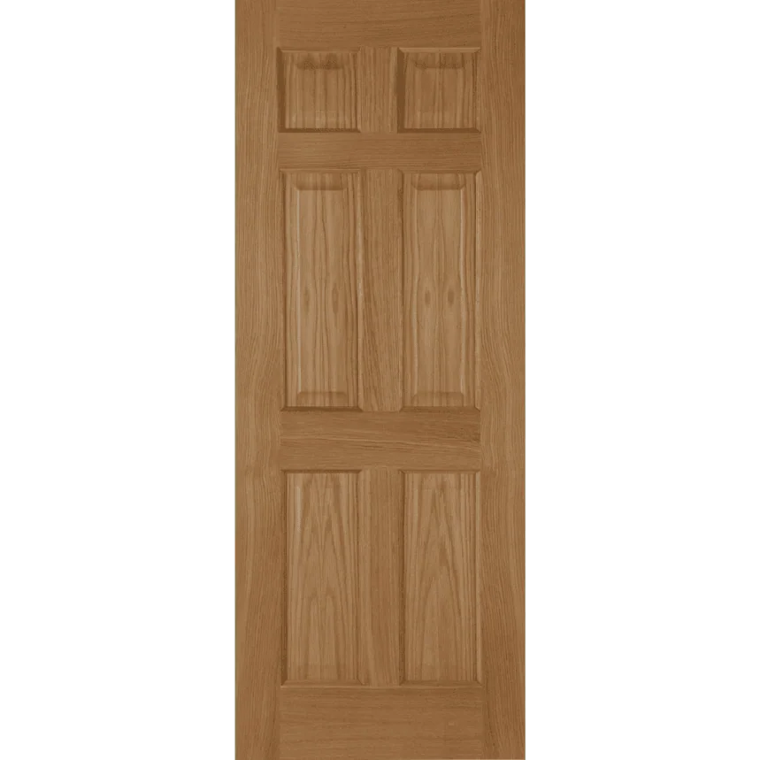Internal 6 Panel Un-Finished Oak Door