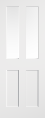 Internal White Moulded Smooth (CLEAR GLASS) Ashford Door
