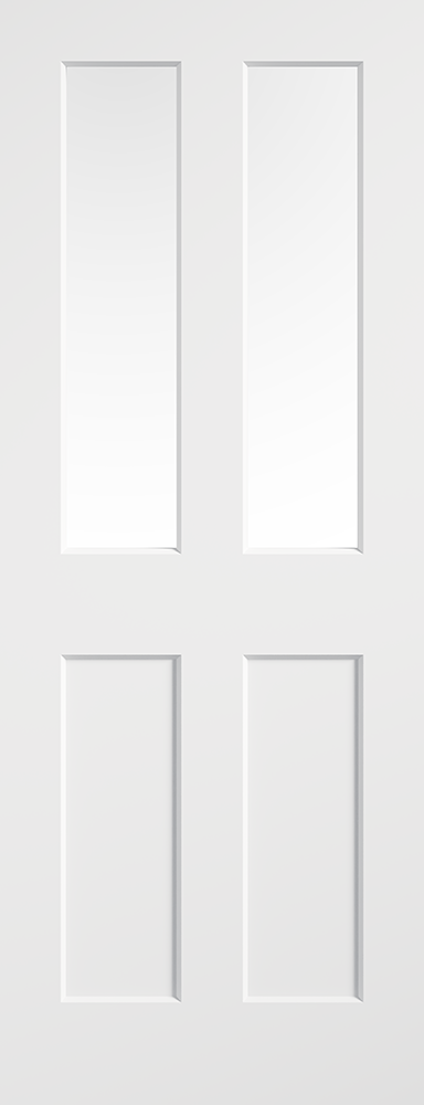 Internal White Moulded Smooth (CLEAR GLASS) Ashford Door