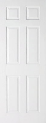 Internal White Primed Textured Regency 6 Panel FD30 44mm Fire Door