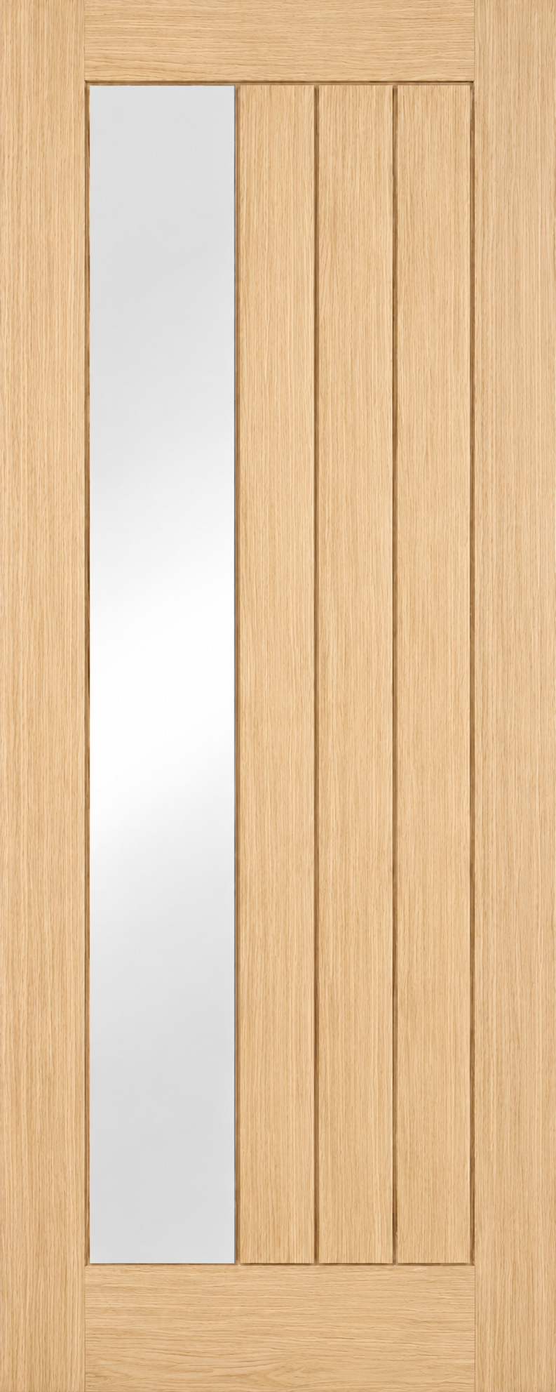 Internal Oak (CLEAR GLASS) Un-Finished Elegance Cottage Door