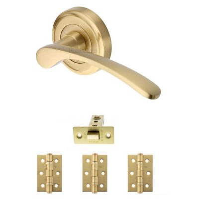 Sophia Door Handle on Round Rose Handle Pack