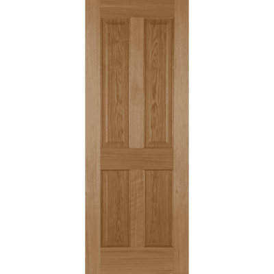 Internal Oak 4 Panel Recessed Un-Finished FD30 44mm Fire Door