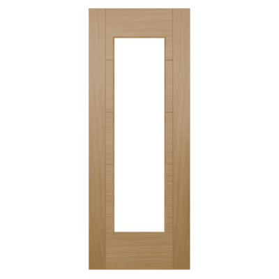 Internal Oak Cotswold 1 Light (CLEAR GLASS) Pre-Finished Solid Core Door