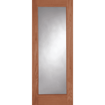 Internal Oak Pattern 10 (CLEAR GLASS) Un-Finished FD30 44mm Solid Core Fire Door