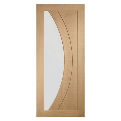 Internal Oak Sorrento 1 Light (CLEAR GLASS) Pre-Finished Solid Core Door