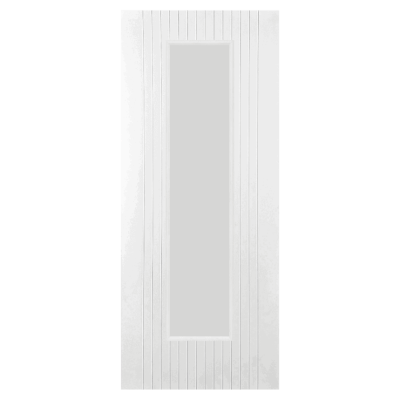 Internal White Primed Athena 1 Light (CLEAR GLASS) Solid Core Door