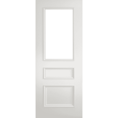 Internal White Primed Mayfair 1 Light (CLEAR GLASS) FD30 44mm Fire Door