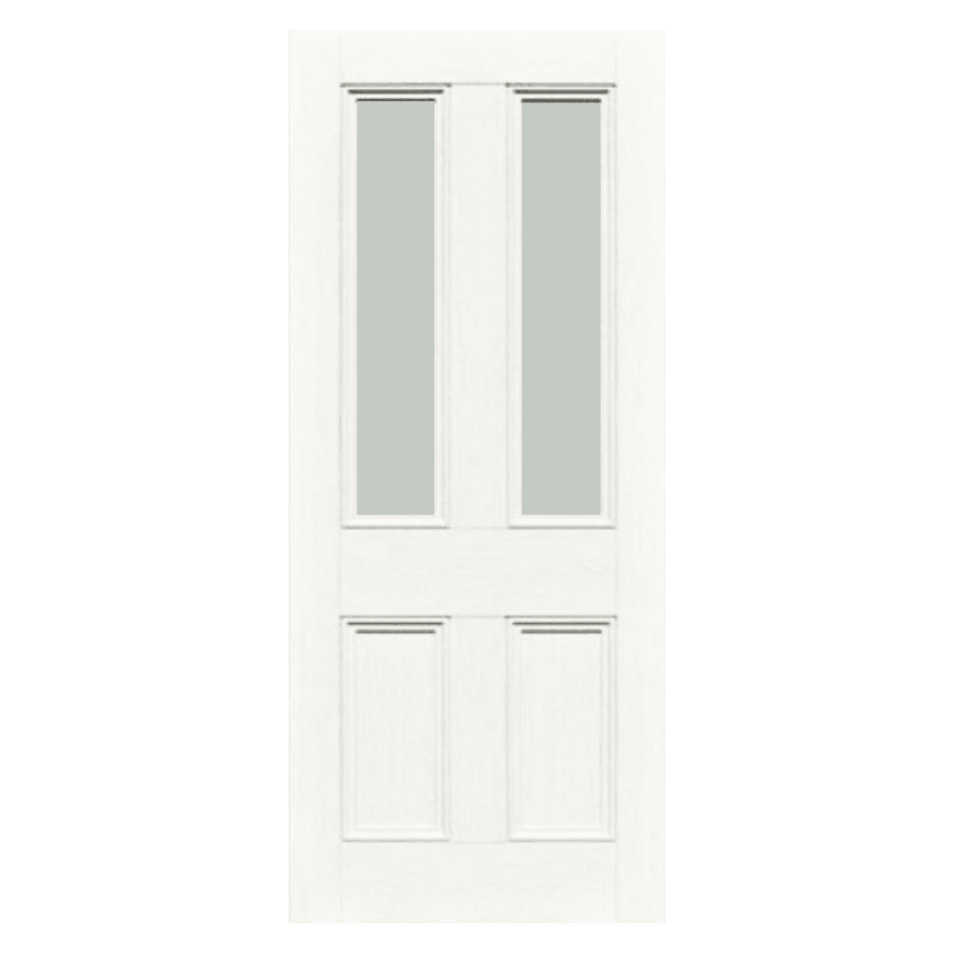 Internal White Laminate Toulouse 2 Light (CLEAR GLASS) Solid Core Door