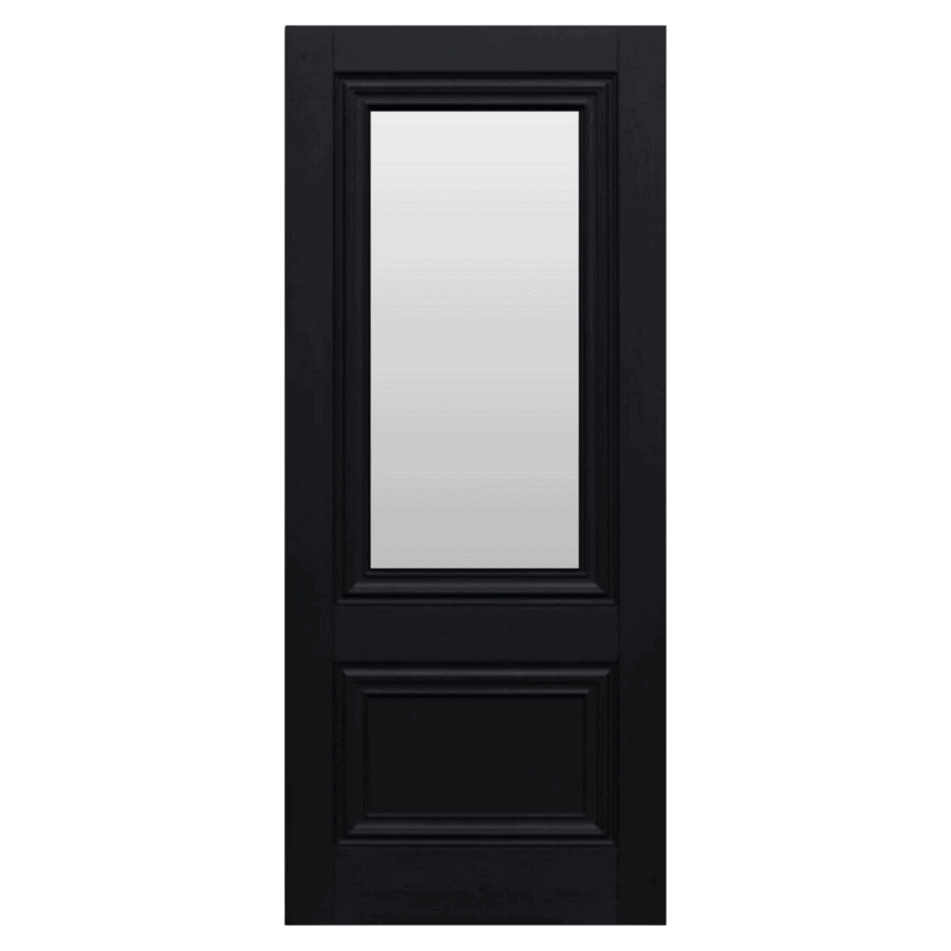 Internal Black Laminate Lyon 1 Light (CLEAR GLASS) Pre-Finished Semi-Solid Core Door