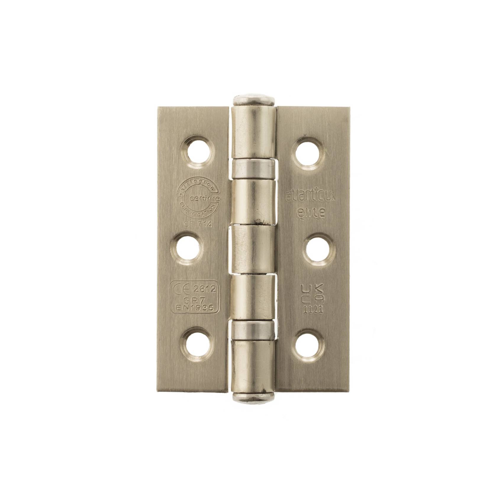 3 inch Grade 7 Hinges Satin – Pack of 3 (Suitable for 35mm and 40mm Standard Doors)