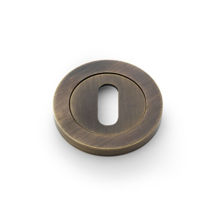 Standard Profile Concealed Fix Escutcheon Antique Brass
