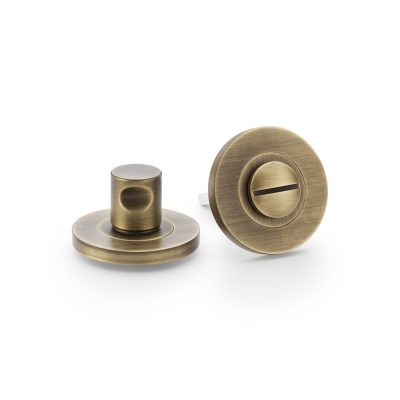 Plain Bathroom Thumbturn and Release Antique Brass