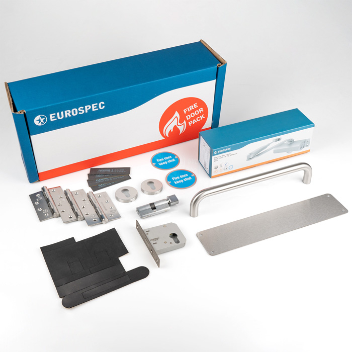 Residential Fire Door Pack - Push/Pull UK Lockable (Suitable for 44mm Fire Doors)