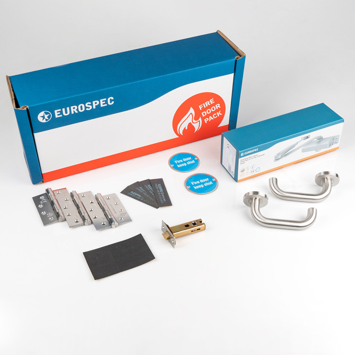 Residential Fire Door Pack - Lever Tubular Latch (Suitable for 44mm Fire Doors)